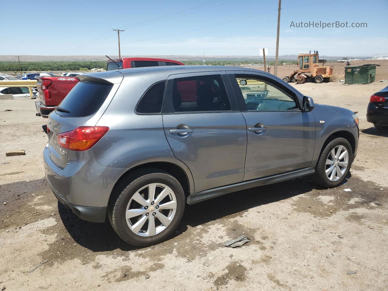 2014 Mitsubishi Outlander Sport Es Gray vin: 4A4AP3AU7EE001278