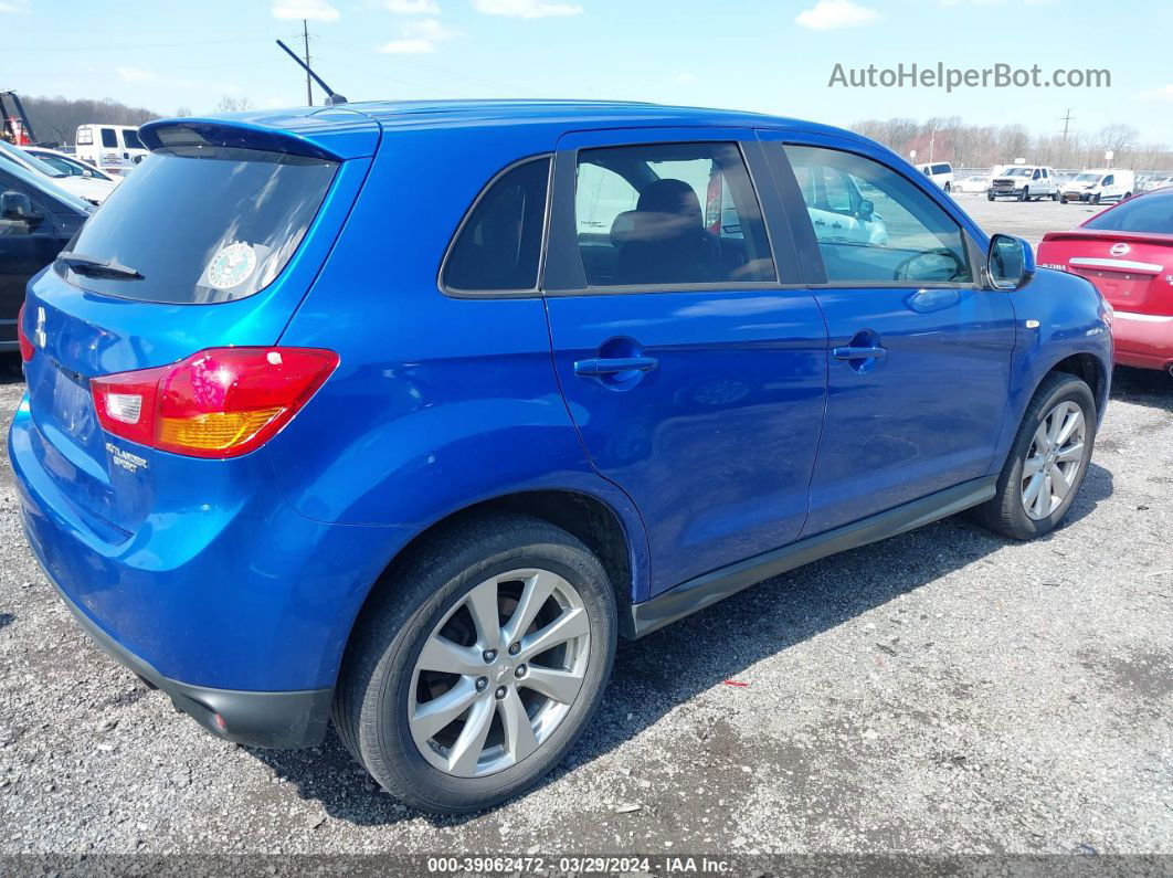 2015 Mitsubishi Outlander Sport Es Синий vin: 4A4AP3AU7FE002397