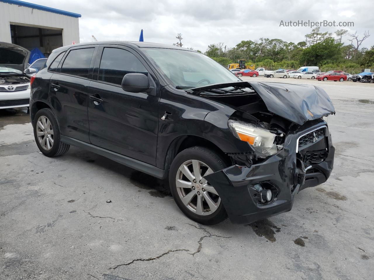 2015 Mitsubishi Outlander Sport Es Black vin: 4A4AP3AU7FE012606