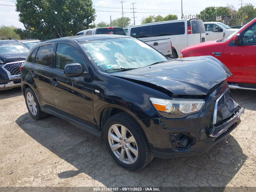 2015 Mitsubishi Outlander Sport Es Черный vin: 4A4AP3AU7FE014713