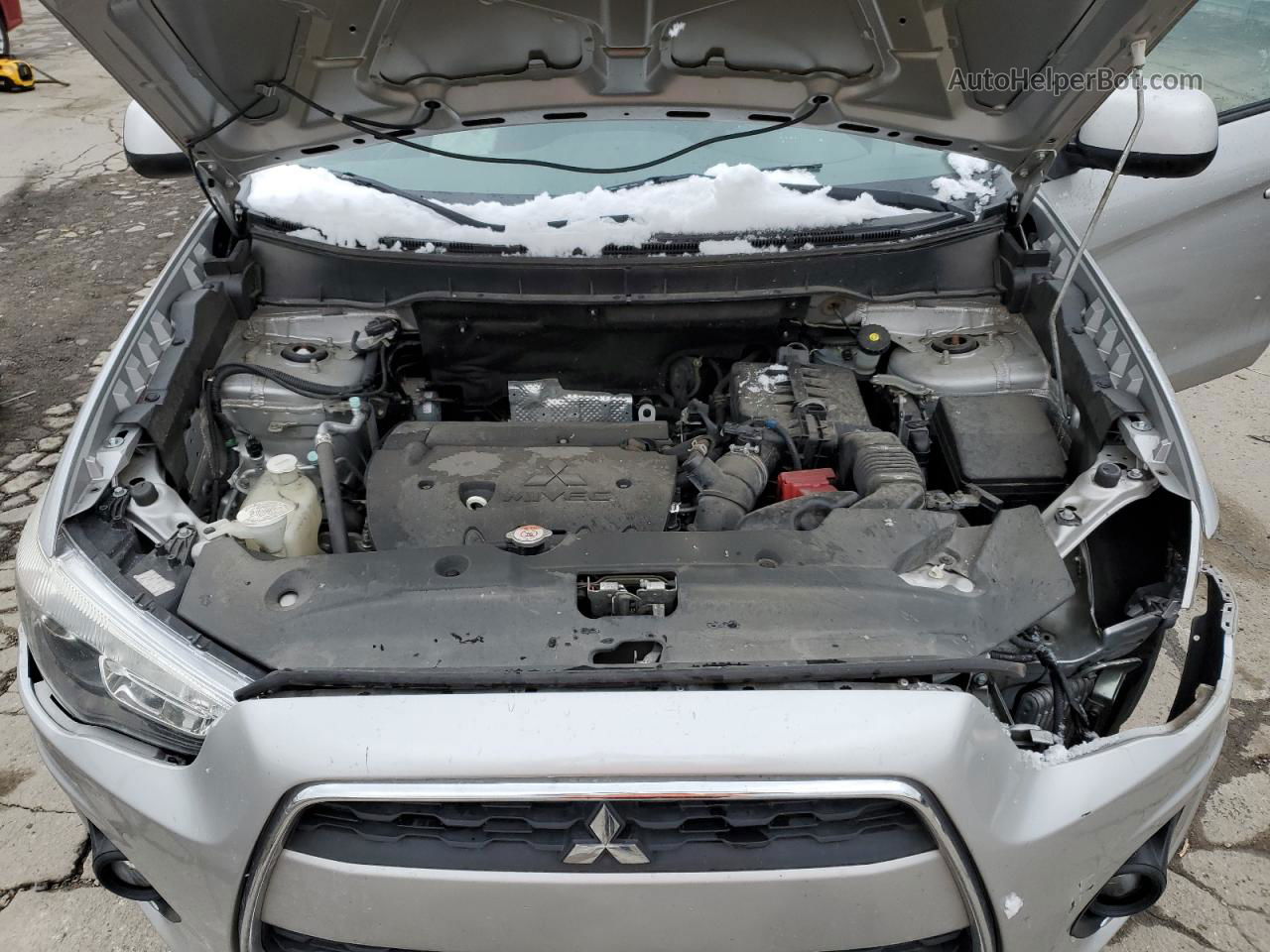 2015 Mitsubishi Outlander Sport Es Серебряный vin: 4A4AP3AU7FE024206