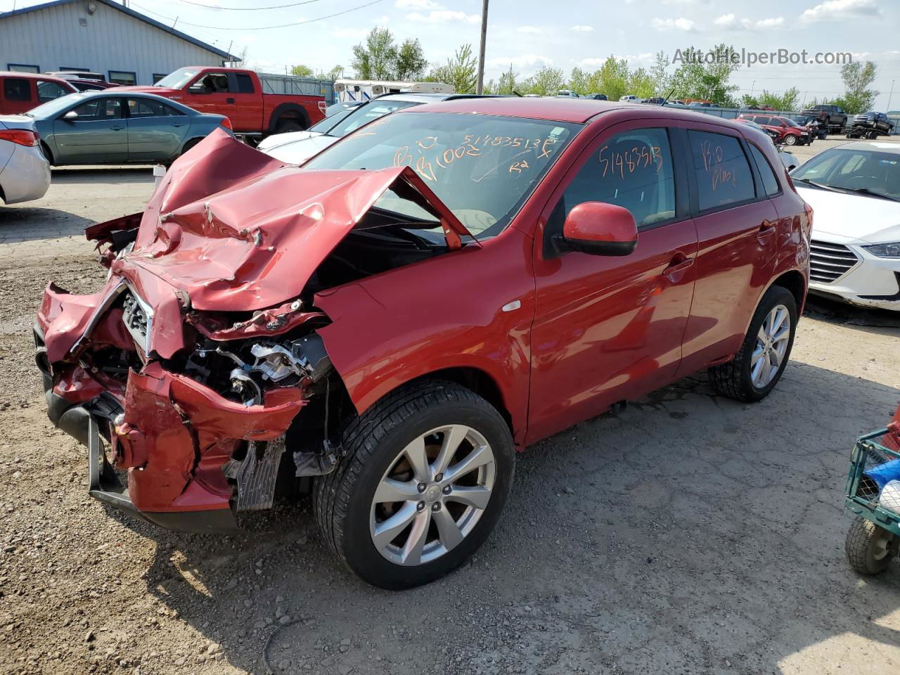 2015 Mitsubishi Outlander Sport Es Red vin: 4A4AP3AU7FE028837