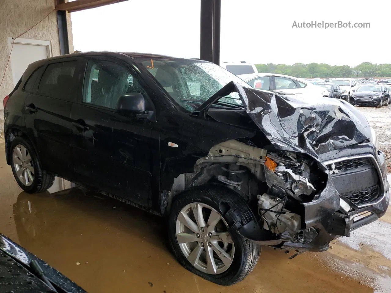 2015 Mitsubishi Outlander Sport Es Черный vin: 4A4AP3AU7FE047999