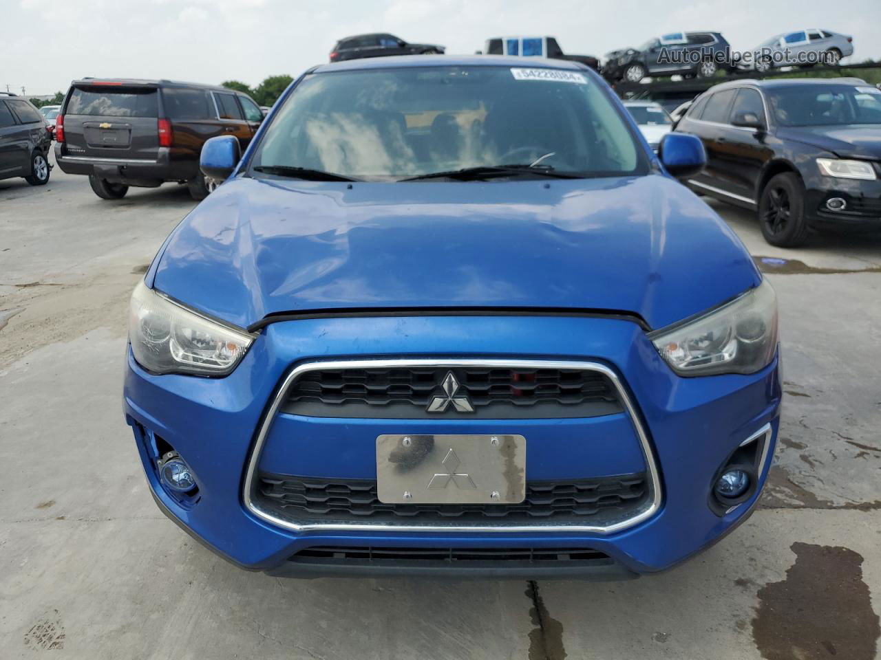 2015 Mitsubishi Outlander Sport Es Blue vin: 4A4AP3AU7FE058212