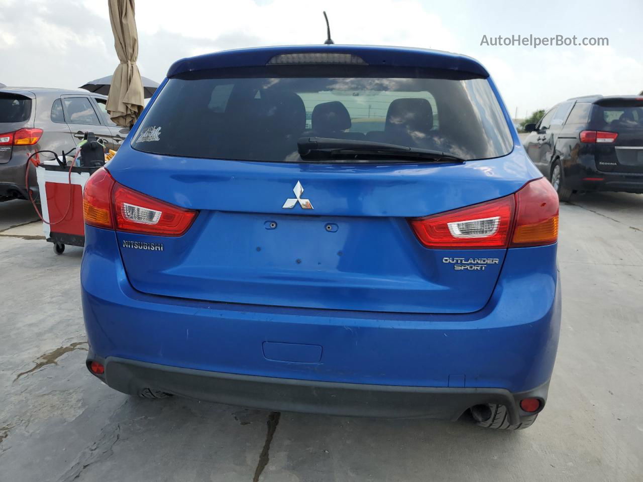 2015 Mitsubishi Outlander Sport Es Blue vin: 4A4AP3AU7FE058212