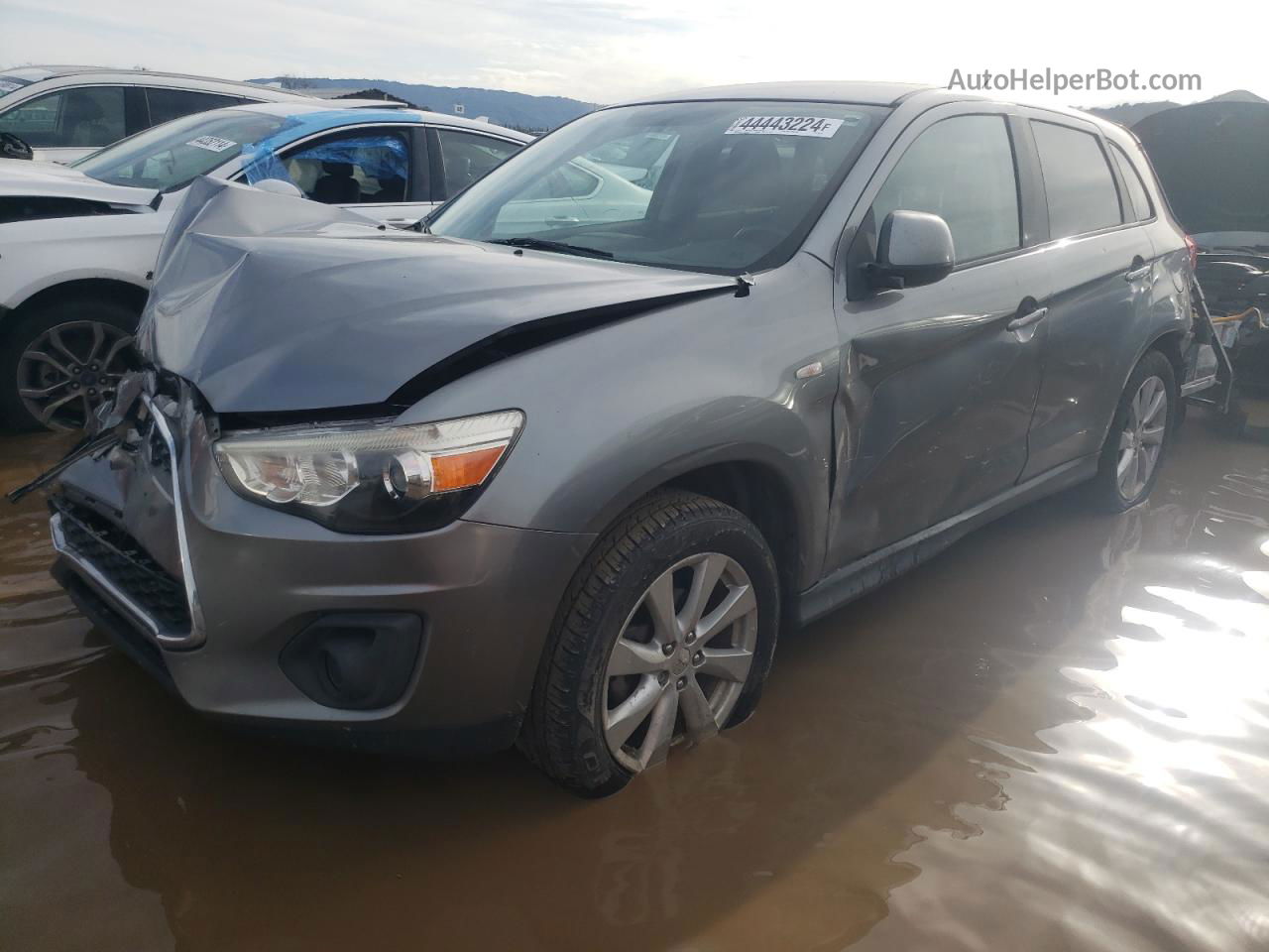 2013 Mitsubishi Outlander Sport Es Gray vin: 4A4AP3AU8DE021733