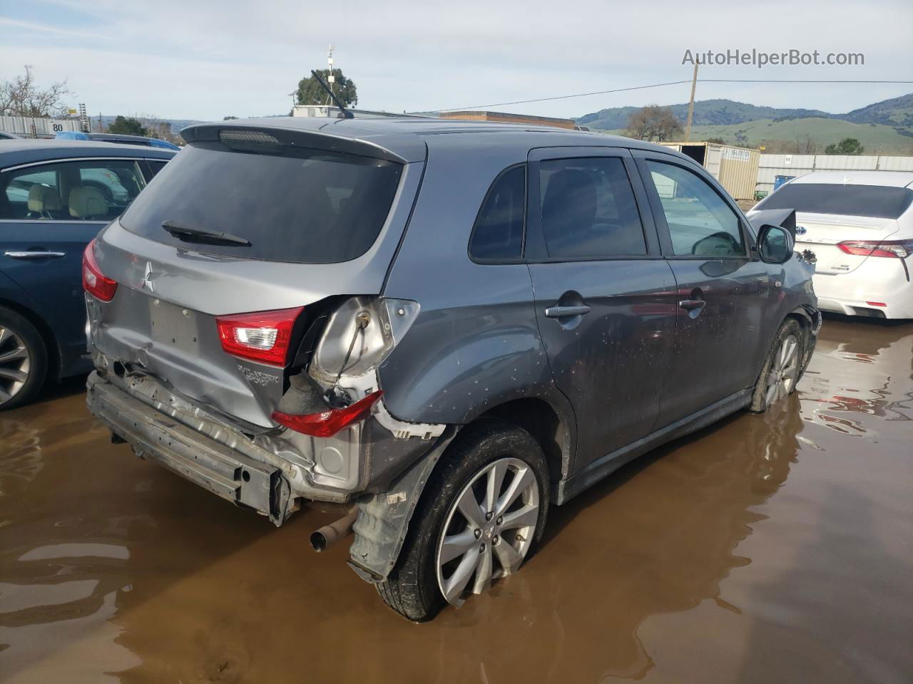 2013 Mitsubishi Outlander Sport Es Gray vin: 4A4AP3AU8DE021733