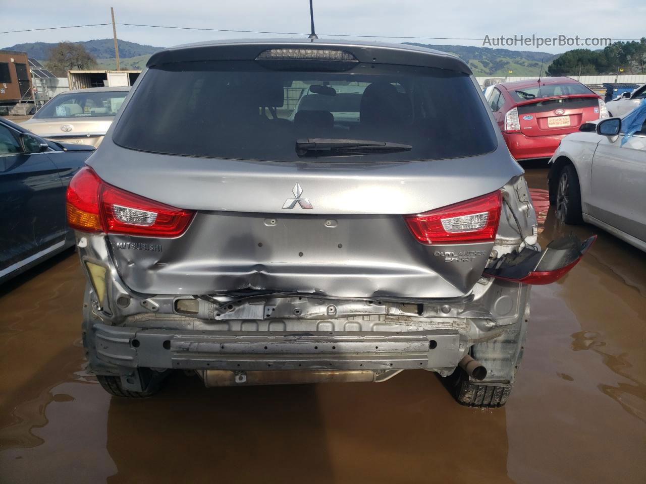 2013 Mitsubishi Outlander Sport Es Gray vin: 4A4AP3AU8DE021733