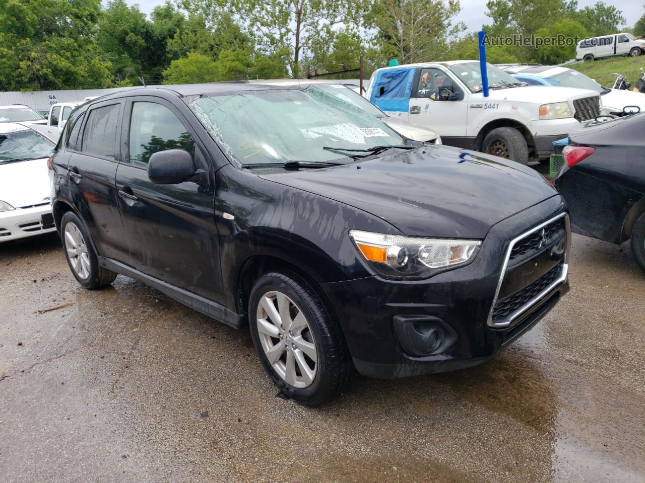 2014 Mitsubishi Outlander Sport Es Black vin: 4A4AP3AU8EE025816