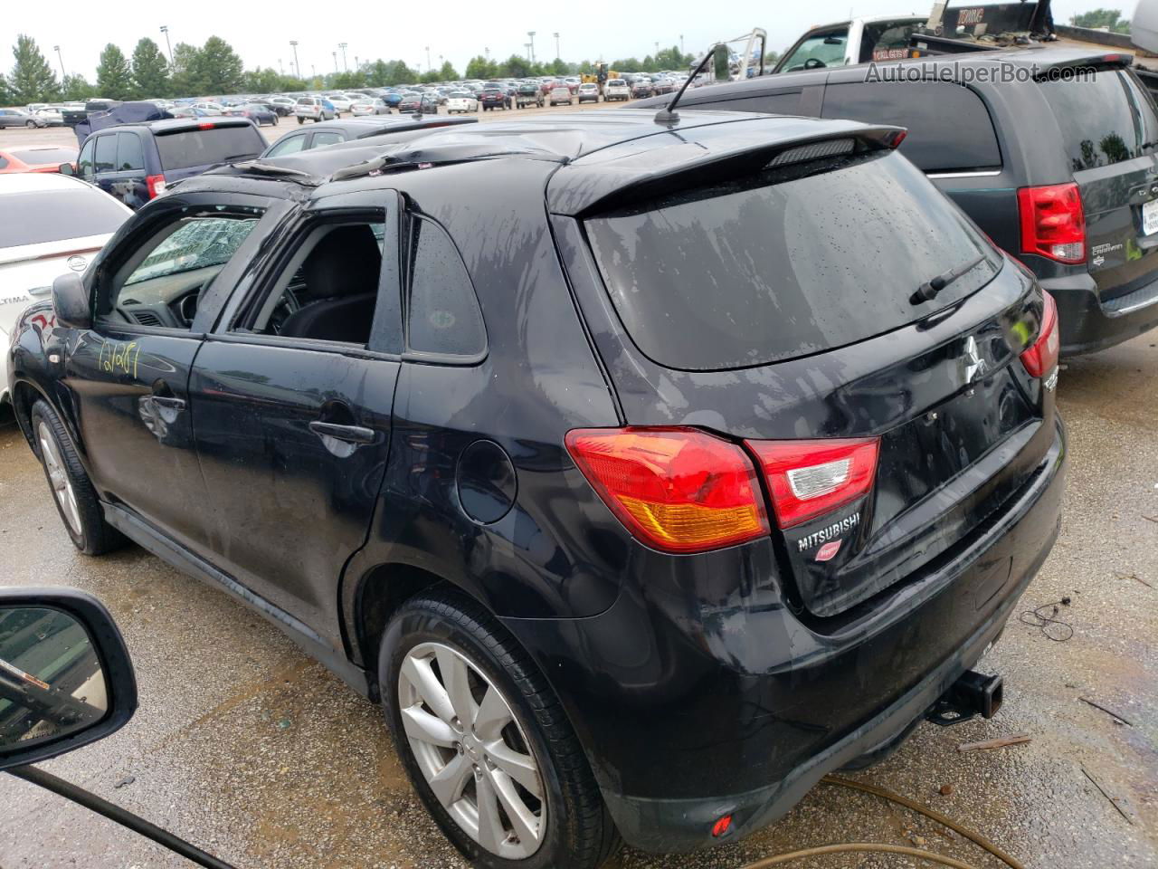 2014 Mitsubishi Outlander Sport Es Черный vin: 4A4AP3AU8EE025816