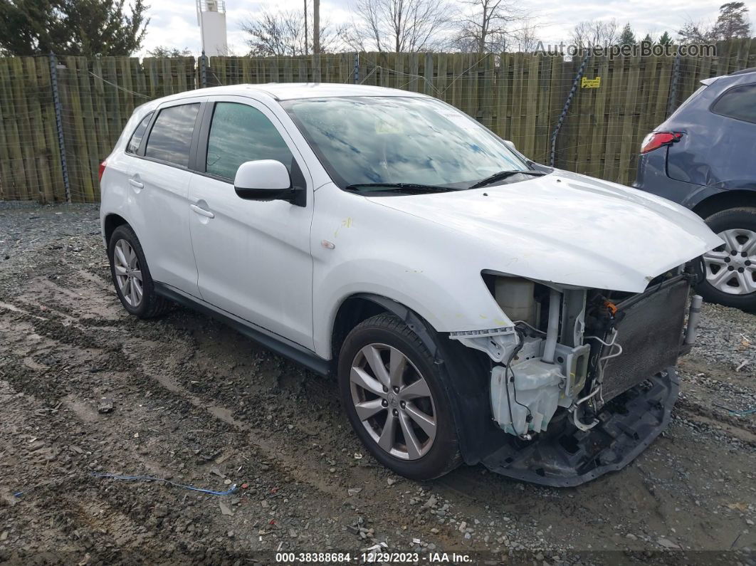 2015 Mitsubishi Outlander Sport Es White vin: 4A4AP3AU8FE003266