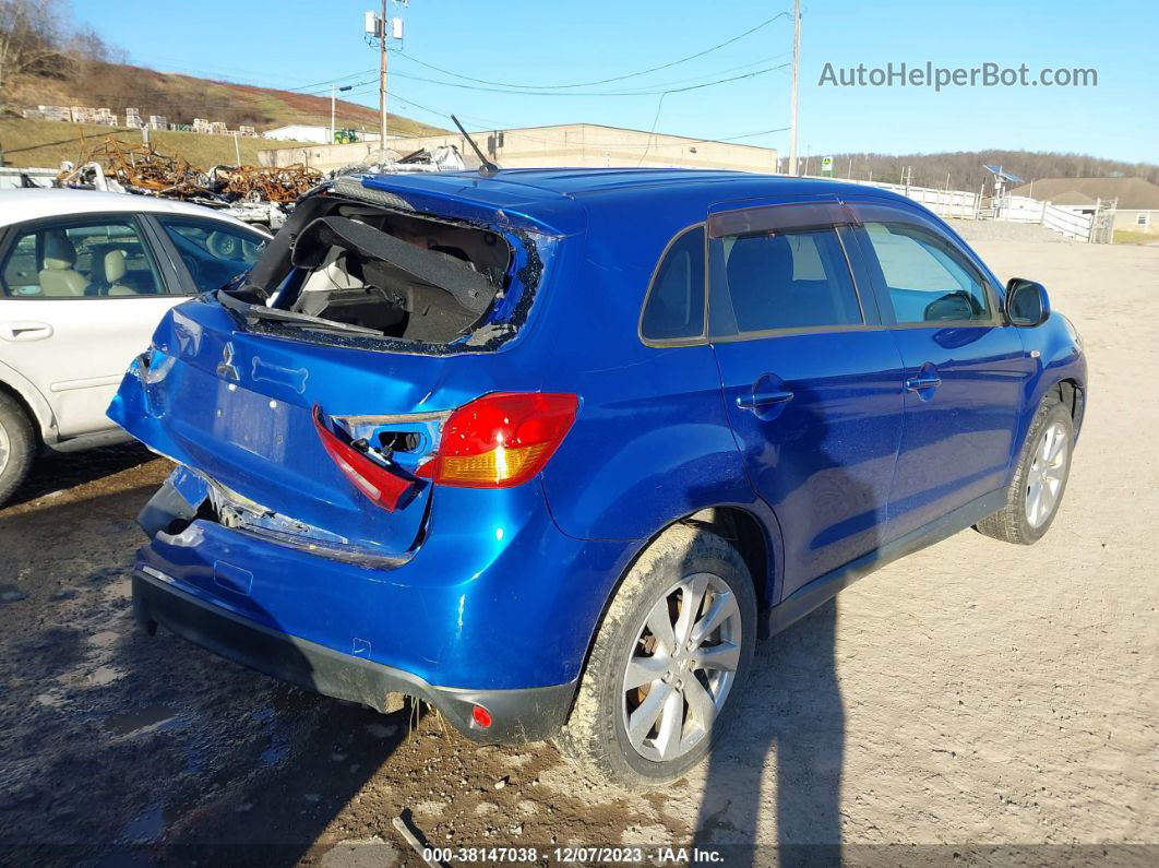 2015 Mitsubishi Outlander Sport Es Blue vin: 4A4AP3AU8FE003994