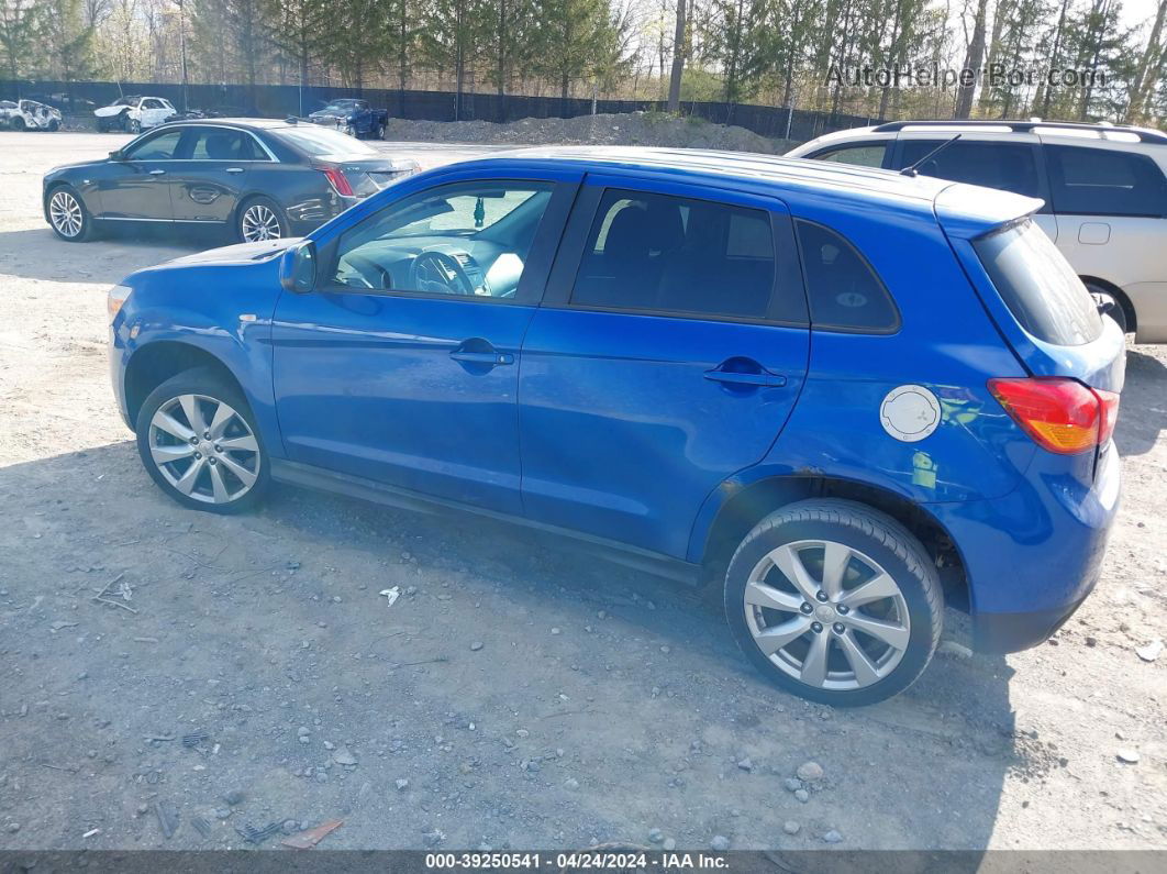 2015 Mitsubishi Outlander Sport Es Синий vin: 4A4AP3AU8FE018348