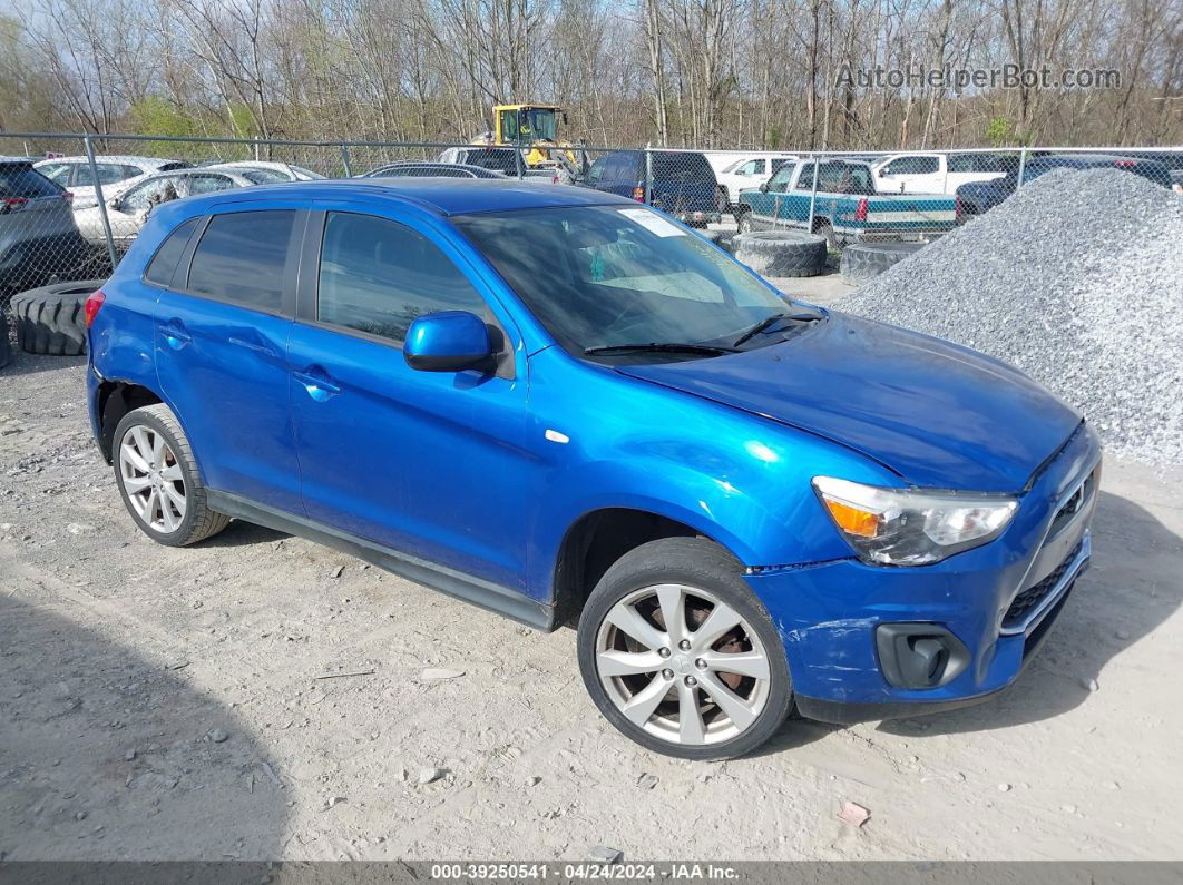 2015 Mitsubishi Outlander Sport Es Синий vin: 4A4AP3AU8FE018348