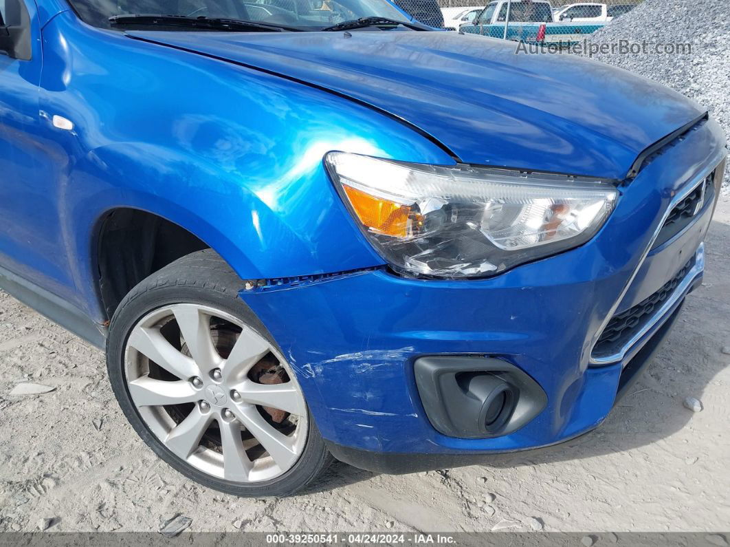 2015 Mitsubishi Outlander Sport Es Синий vin: 4A4AP3AU8FE018348