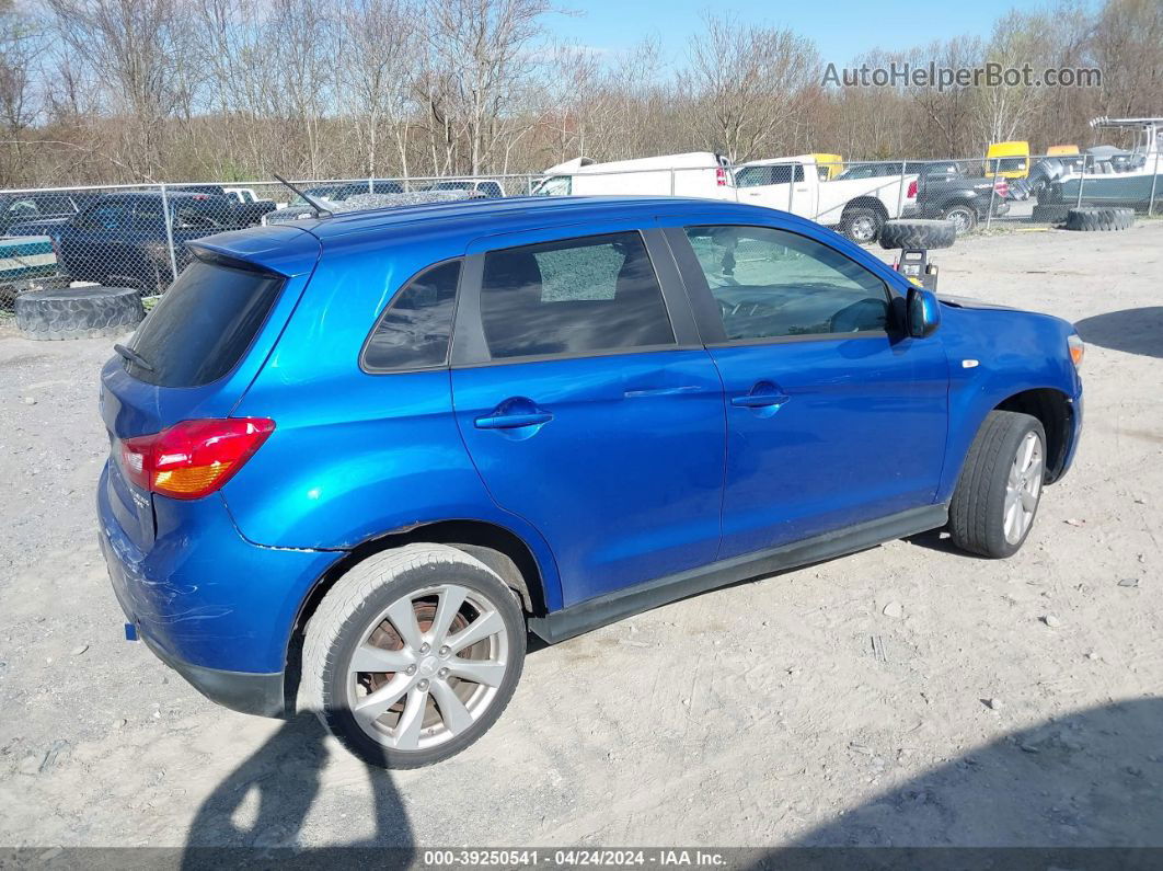 2015 Mitsubishi Outlander Sport Es Blue vin: 4A4AP3AU8FE018348