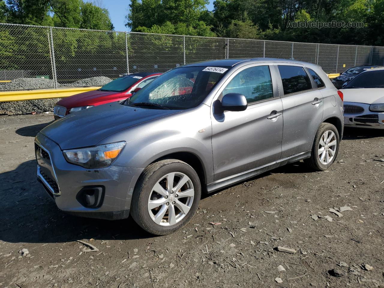 2015 Mitsubishi Outlander Sport Es Gray vin: 4A4AP3AU8FE028782