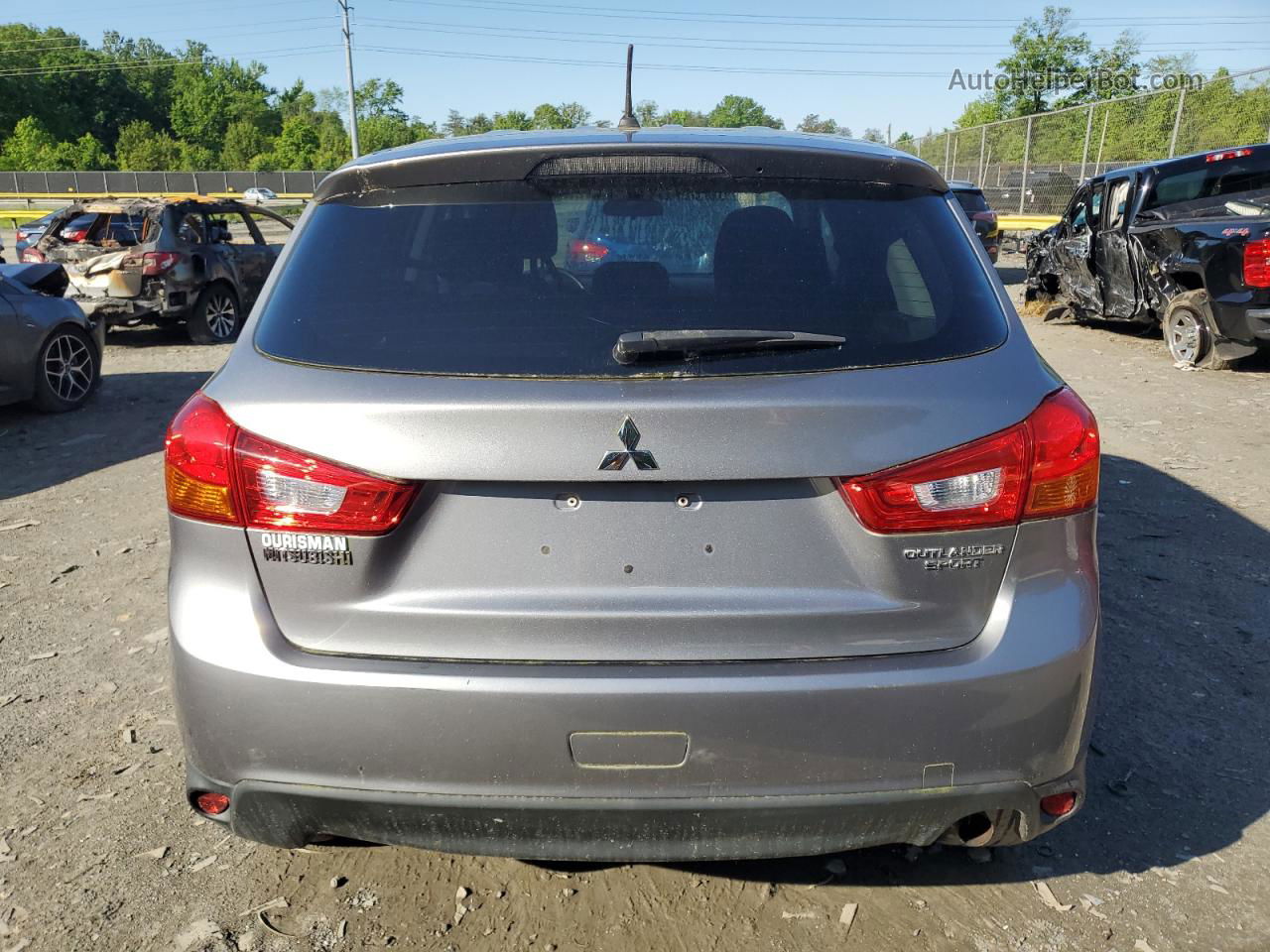 2015 Mitsubishi Outlander Sport Es Gray vin: 4A4AP3AU8FE028782