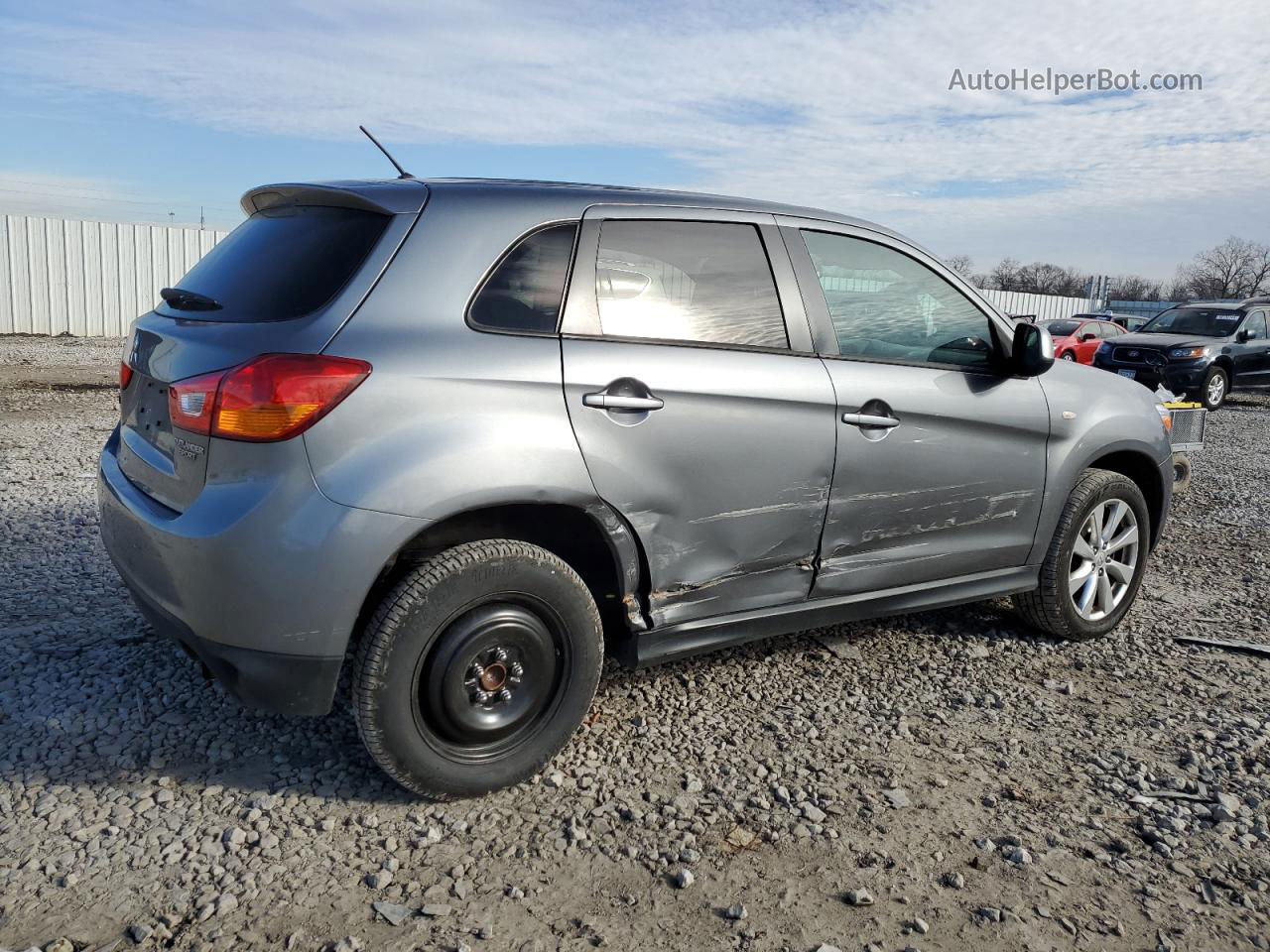 2015 Mitsubishi Outlander Sport Es Серебряный vin: 4A4AP3AU8FE028846