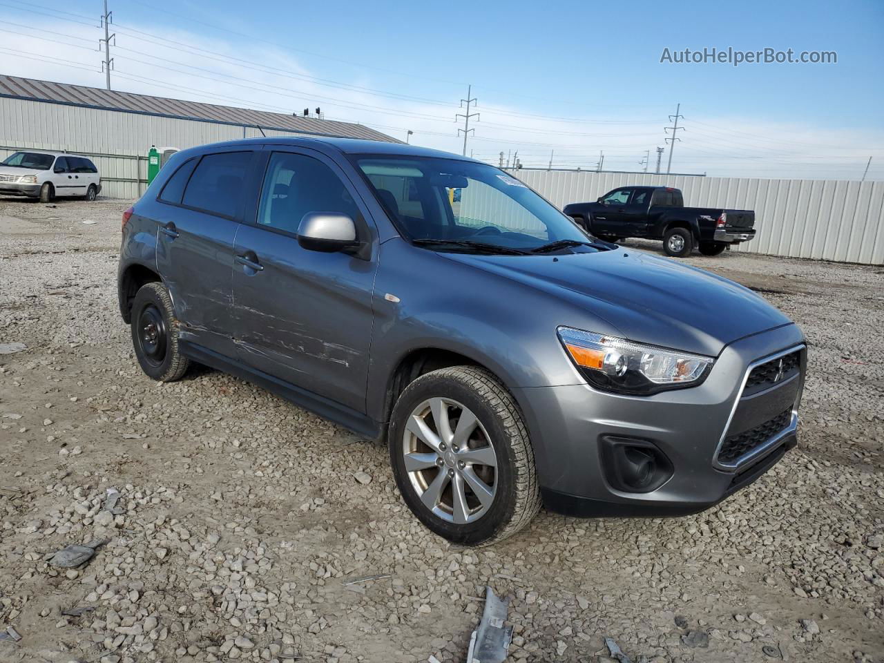 2015 Mitsubishi Outlander Sport Es Серебряный vin: 4A4AP3AU8FE028846