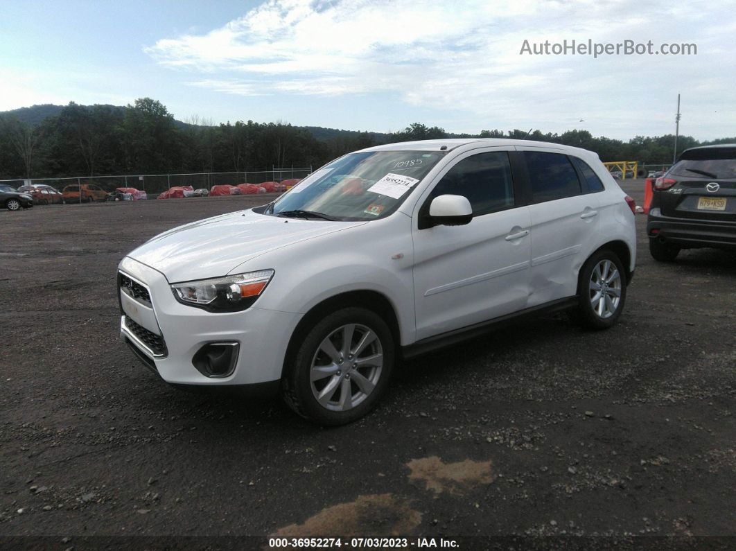 2015 Mitsubishi Outlander Sport Es White vin: 4A4AP3AU8FE046957