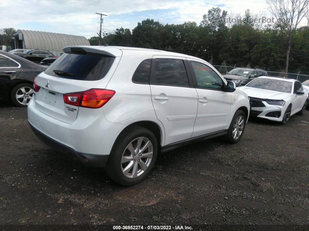 2015 Mitsubishi Outlander Sport Es White vin: 4A4AP3AU8FE046957