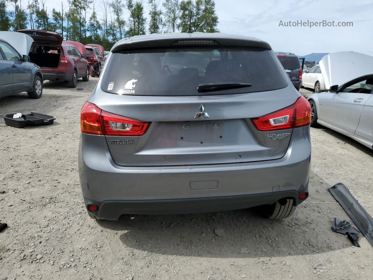 2015 Mitsubishi Outlander Sport Es Silver vin: 4A4AP3AU8FE049714