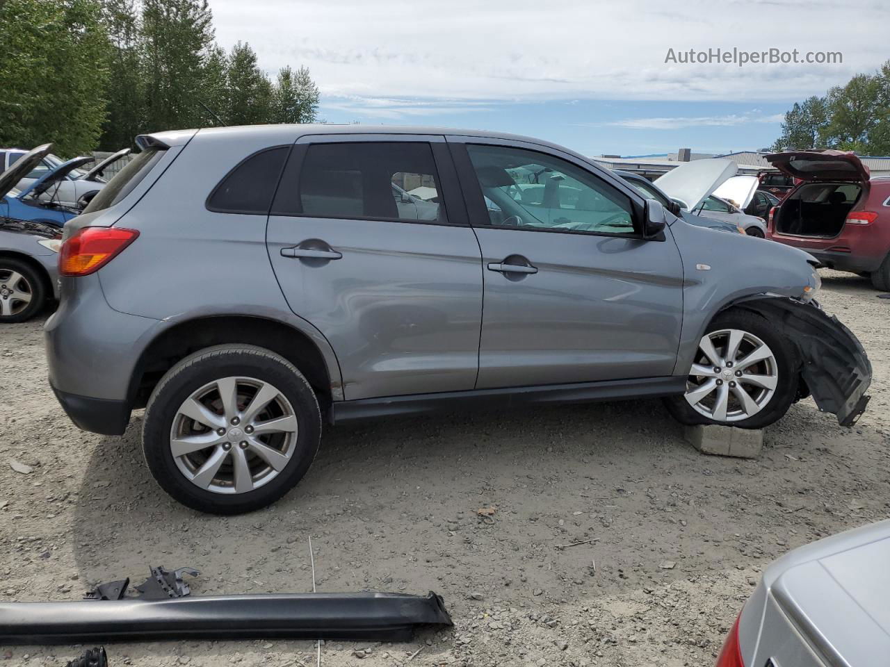 2015 Mitsubishi Outlander Sport Es Silver vin: 4A4AP3AU8FE049714