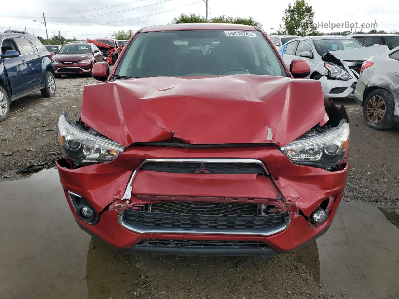 2015 Mitsubishi Outlander Sport Es Red vin: 4A4AP3AU8FE054119