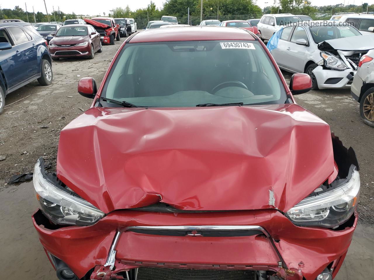 2015 Mitsubishi Outlander Sport Es Red vin: 4A4AP3AU8FE054119