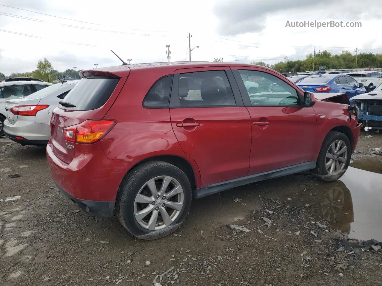 2015 Mitsubishi Outlander Sport Es Red vin: 4A4AP3AU8FE054119