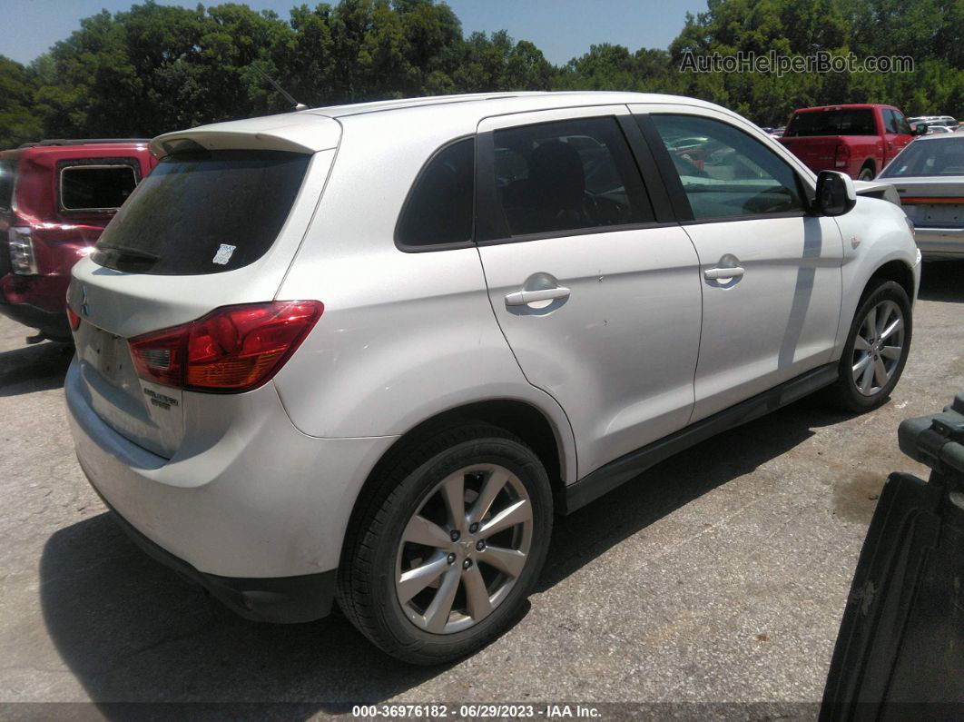 2015 Mitsubishi Outlander Sport Es White vin: 4A4AP3AU8FE055917