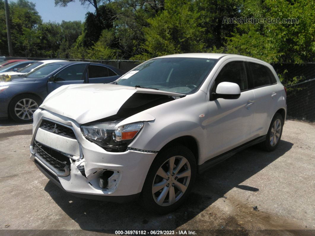 2015 Mitsubishi Outlander Sport Es White vin: 4A4AP3AU8FE055917