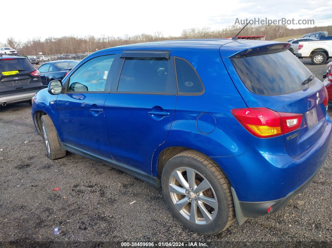 2015 Mitsubishi Outlander Sport Es Синий vin: 4A4AP3AU8FE058235