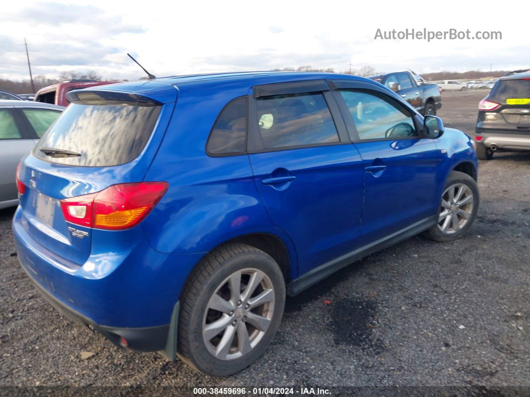 2015 Mitsubishi Outlander Sport Es Blue vin: 4A4AP3AU8FE058235