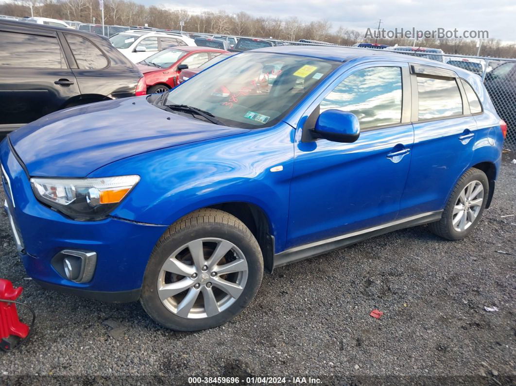 2015 Mitsubishi Outlander Sport Es Blue vin: 4A4AP3AU8FE058235