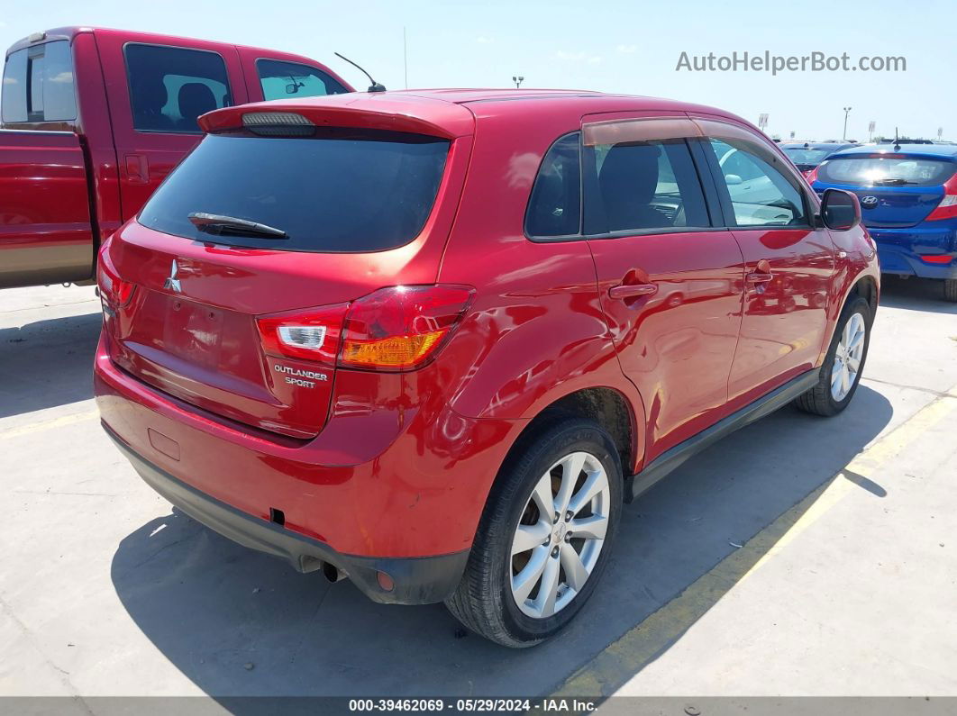 2013 Mitsubishi Outlander Sport Es Red vin: 4A4AP3AU9DE013043