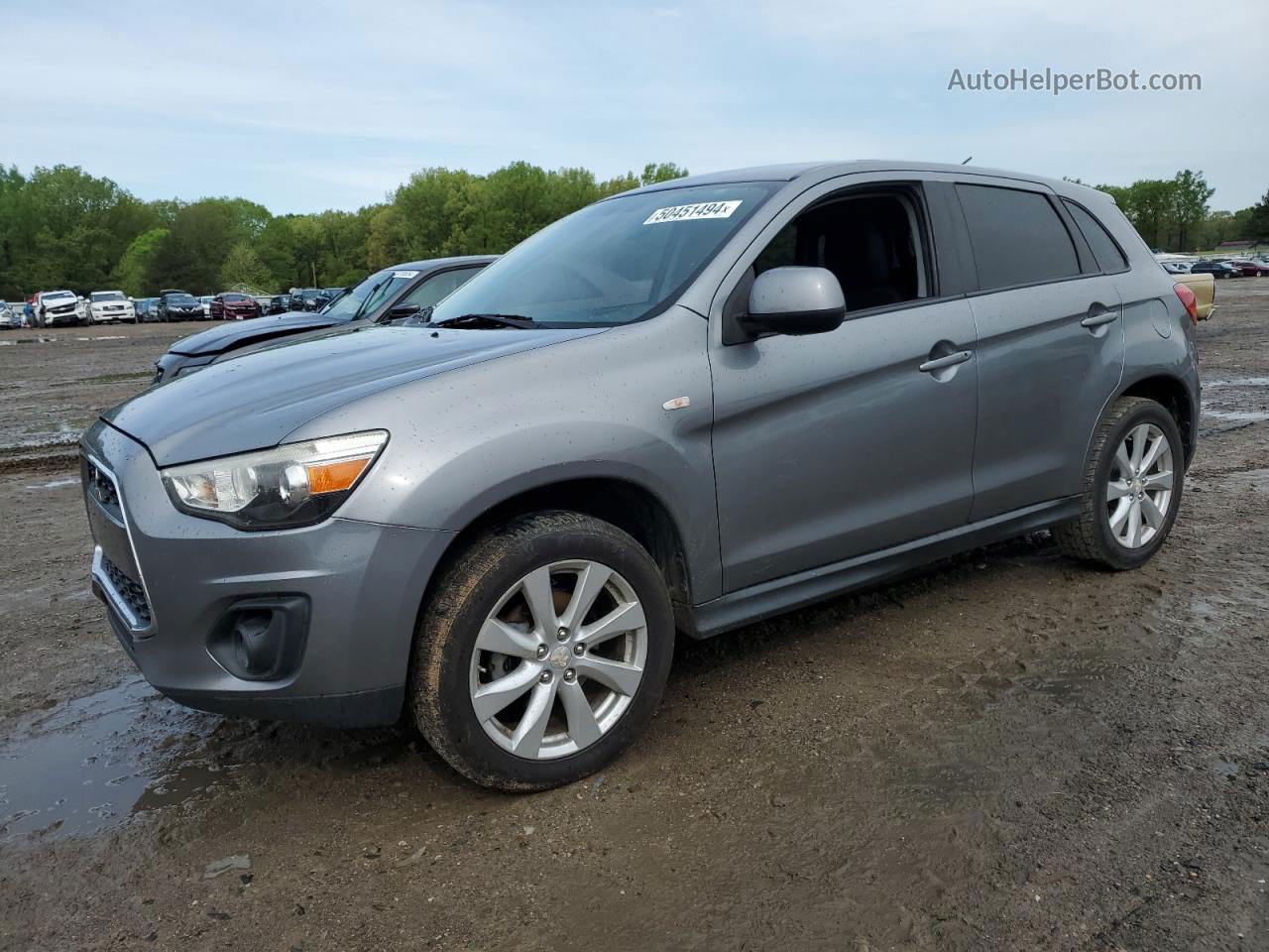 2014 Mitsubishi Outlander Sport Es Gray vin: 4A4AP3AU9EE022388