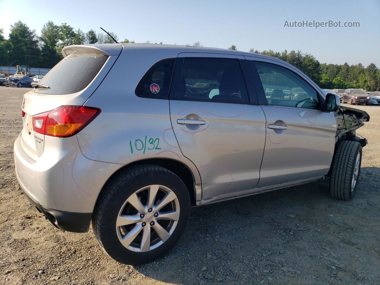 2015 Mitsubishi Outlander Sport Es Silver vin: 4A4AP3AU9FE029102