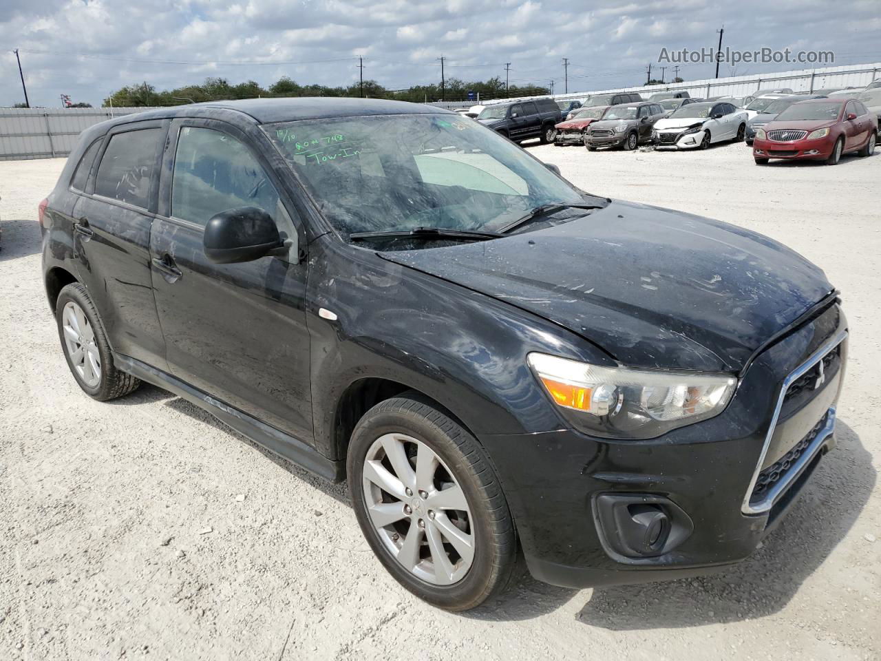 2015 Mitsubishi Outlander Sport Es Черный vin: 4A4AP3AU9FE042576