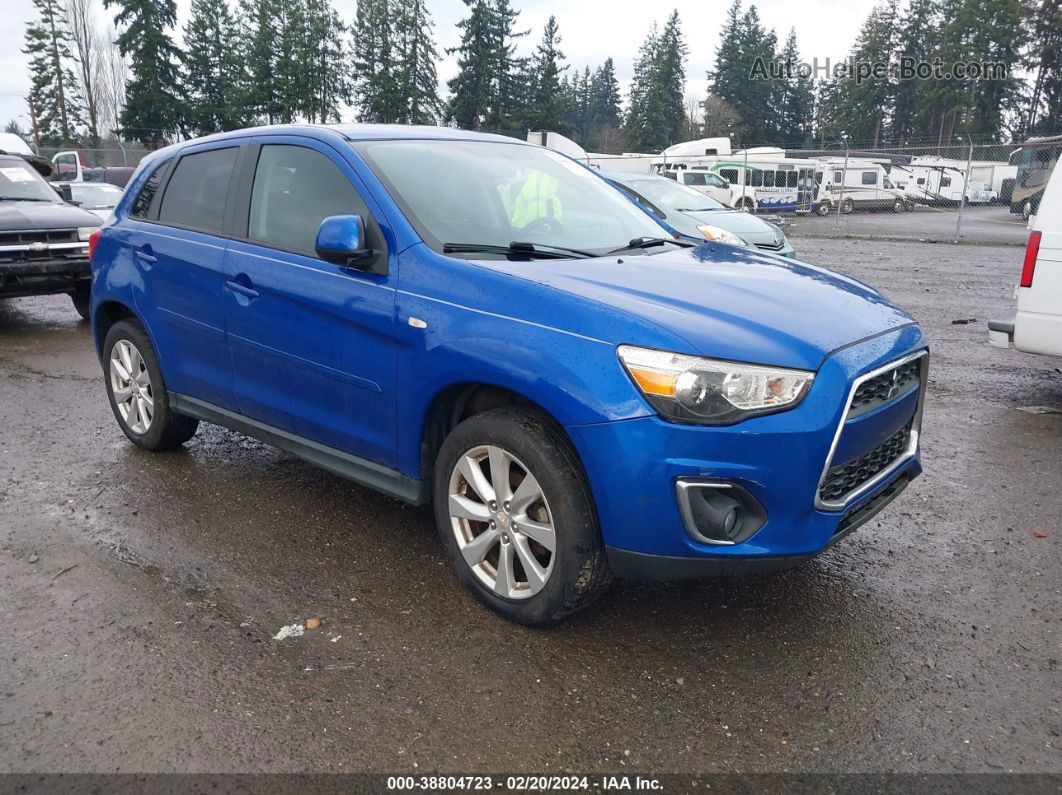 2015 Mitsubishi Outlander Sport Es Blue vin: 4A4AP3AU9FE047454