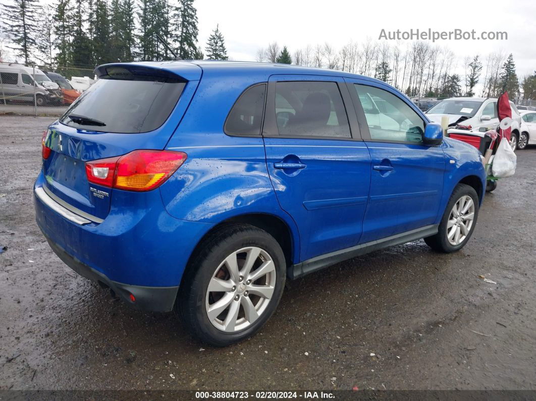 2015 Mitsubishi Outlander Sport Es Blue vin: 4A4AP3AU9FE047454