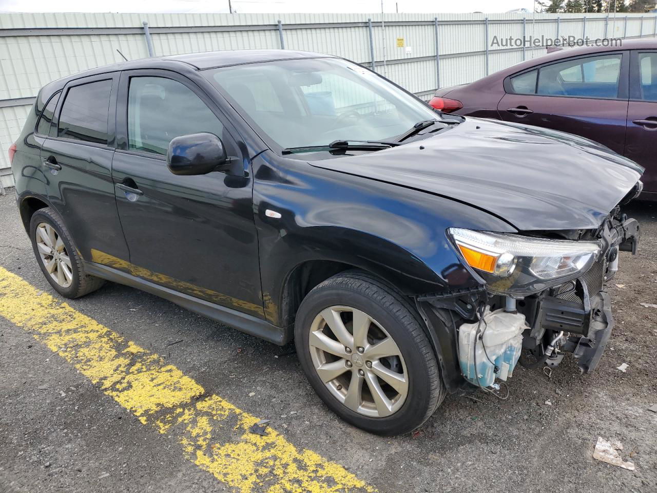 2015 Mitsubishi Outlander Sport Es Black vin: 4A4AP3AU9FE056106