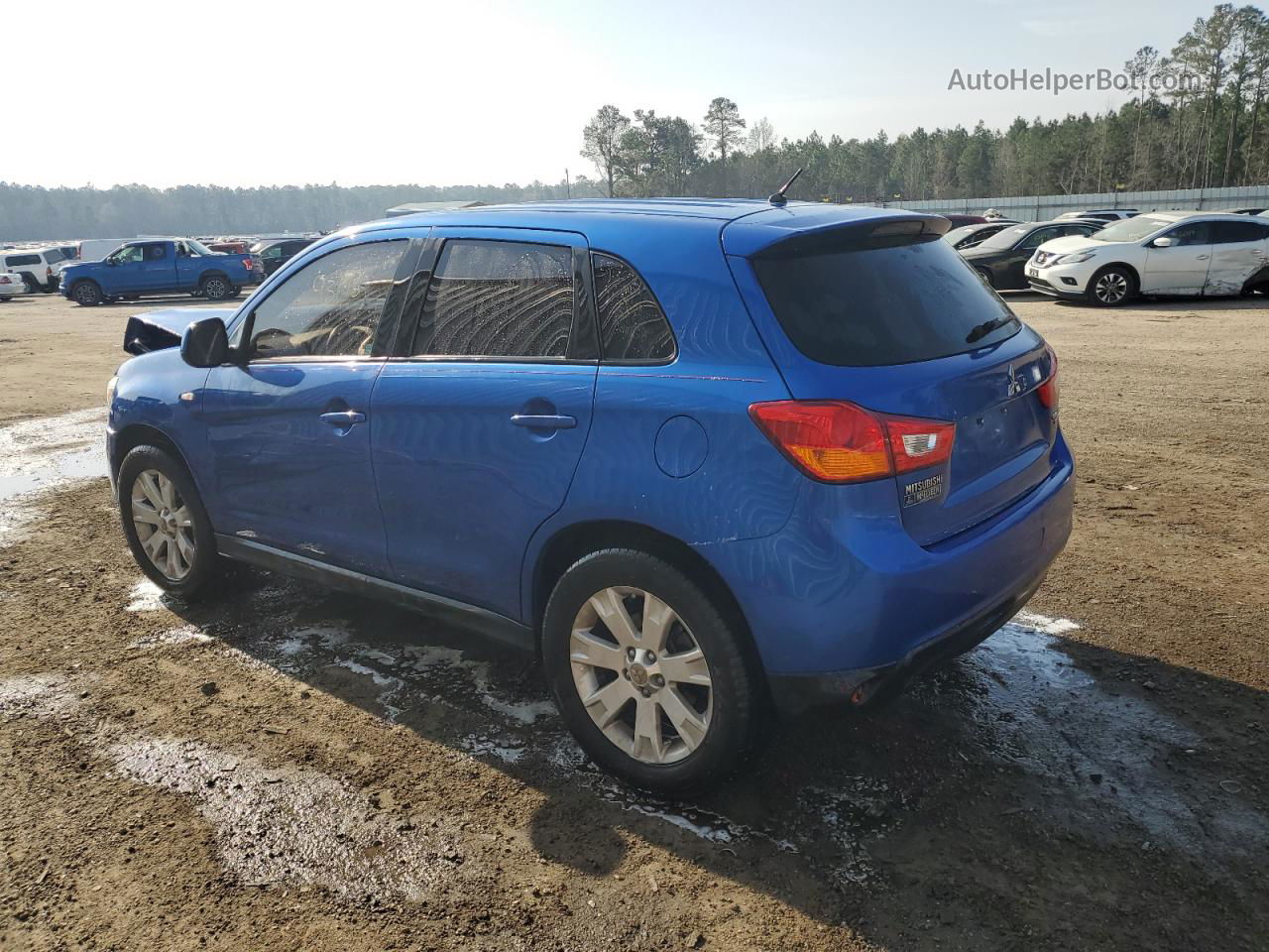 2015 Mitsubishi Outlander Sport Es Blue vin: 4A4AP3AU9FE056879