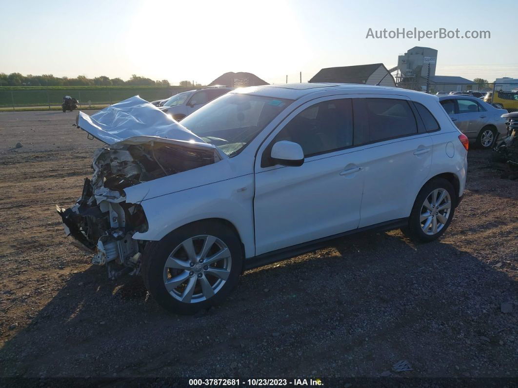 2013 Mitsubishi Outlander Sport Es White vin: 4A4AP3AUXDE006604