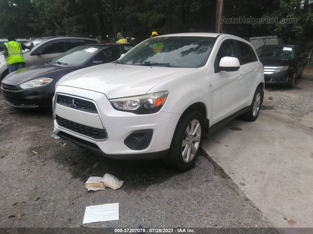 2013 Mitsubishi Outlander Sport Es White vin: 4A4AP3AUXDE007560