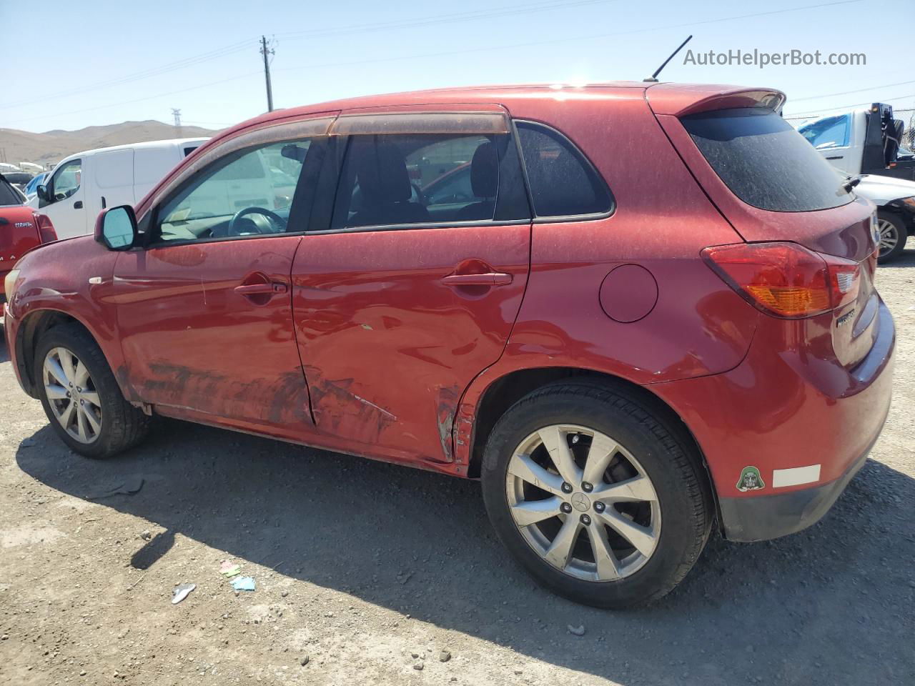 2013 Mitsubishi Outlander Sport Es Красный vin: 4A4AP3AUXDE020339