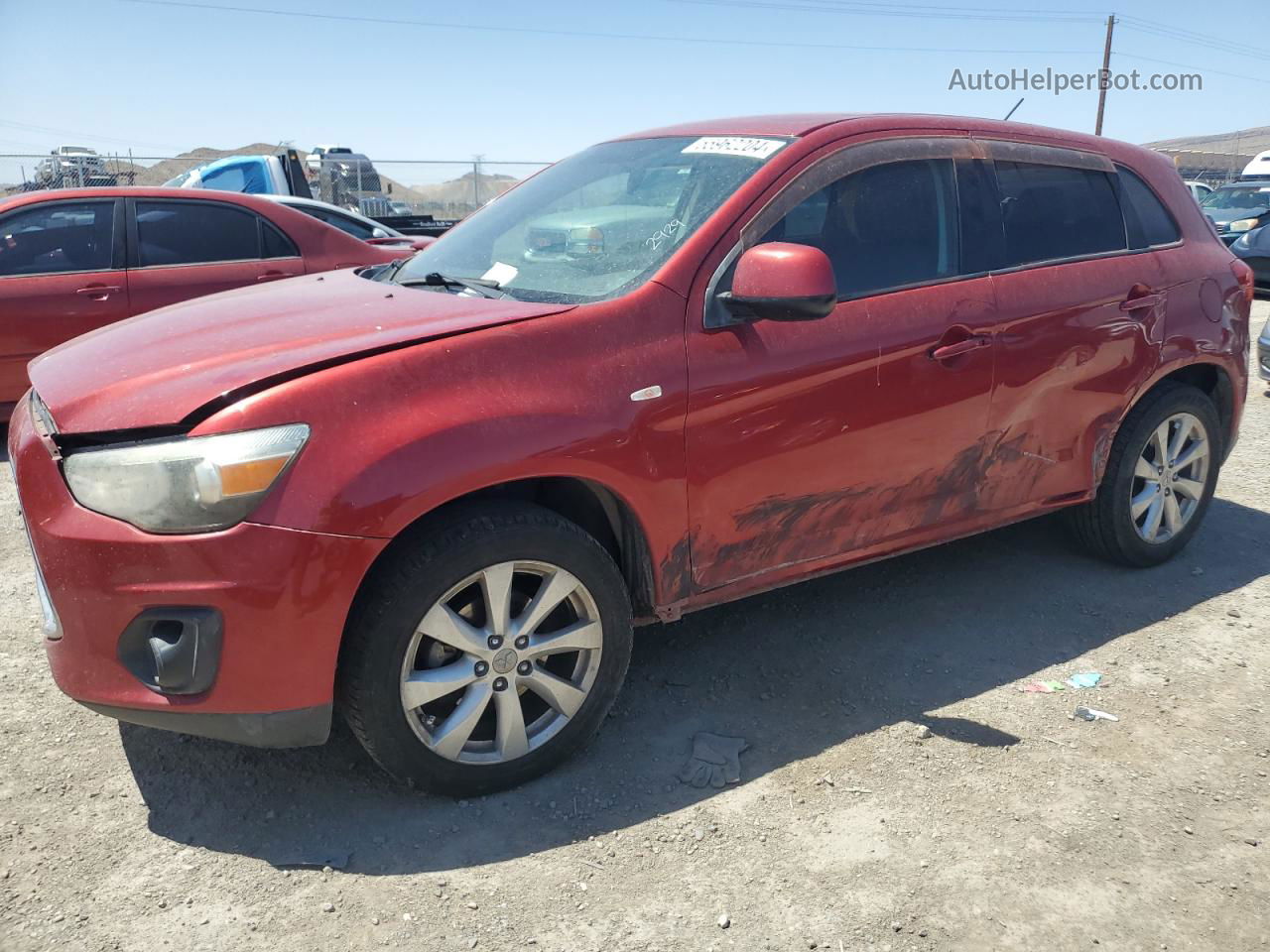 2013 Mitsubishi Outlander Sport Es Red vin: 4A4AP3AUXDE020339