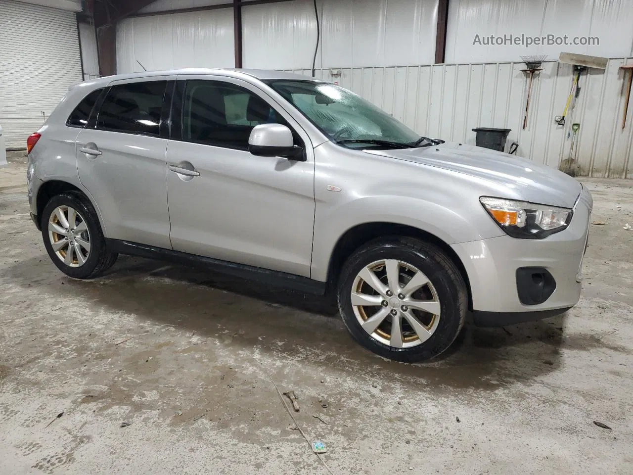 2015 Mitsubishi Outlander Sport Es Silver vin: 4A4AP3AUXFE009215