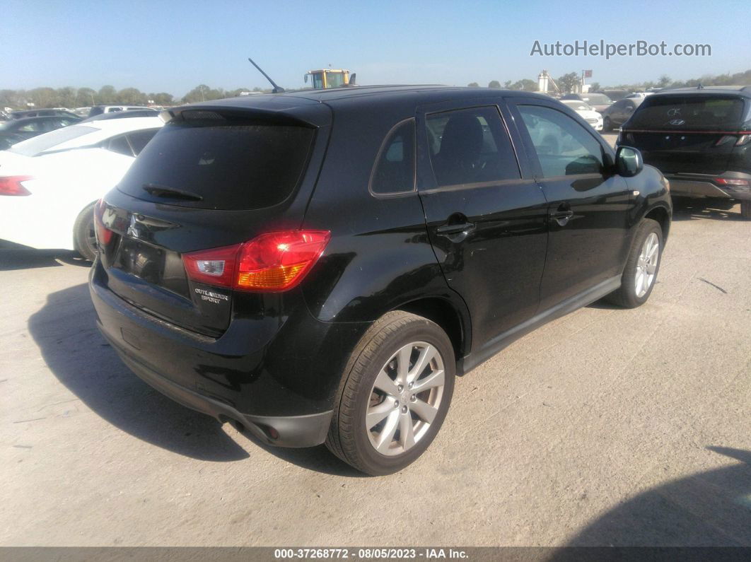 2015 Mitsubishi Outlander Sport Es Черный vin: 4A4AP3AUXFE015077